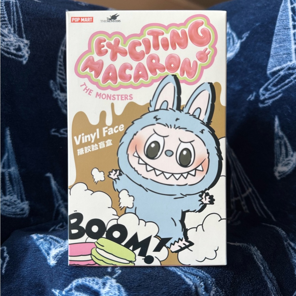 LABUBU UNOPENED POP MART Exciting Macarons Vinyl Figure - Toffee
